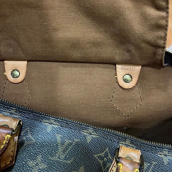 LOUIS VUITTON SPEEDY 40! Classic Monogram Vintage ‘91. - Picture 9 of 16